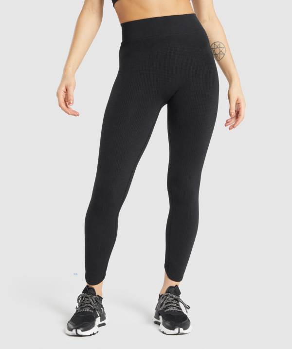 Damske Legíny Gymshark Pause Seamless Čierne | RN3716284